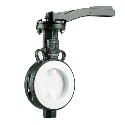 concentric butterfly valve lined with white fluorine rubber 1