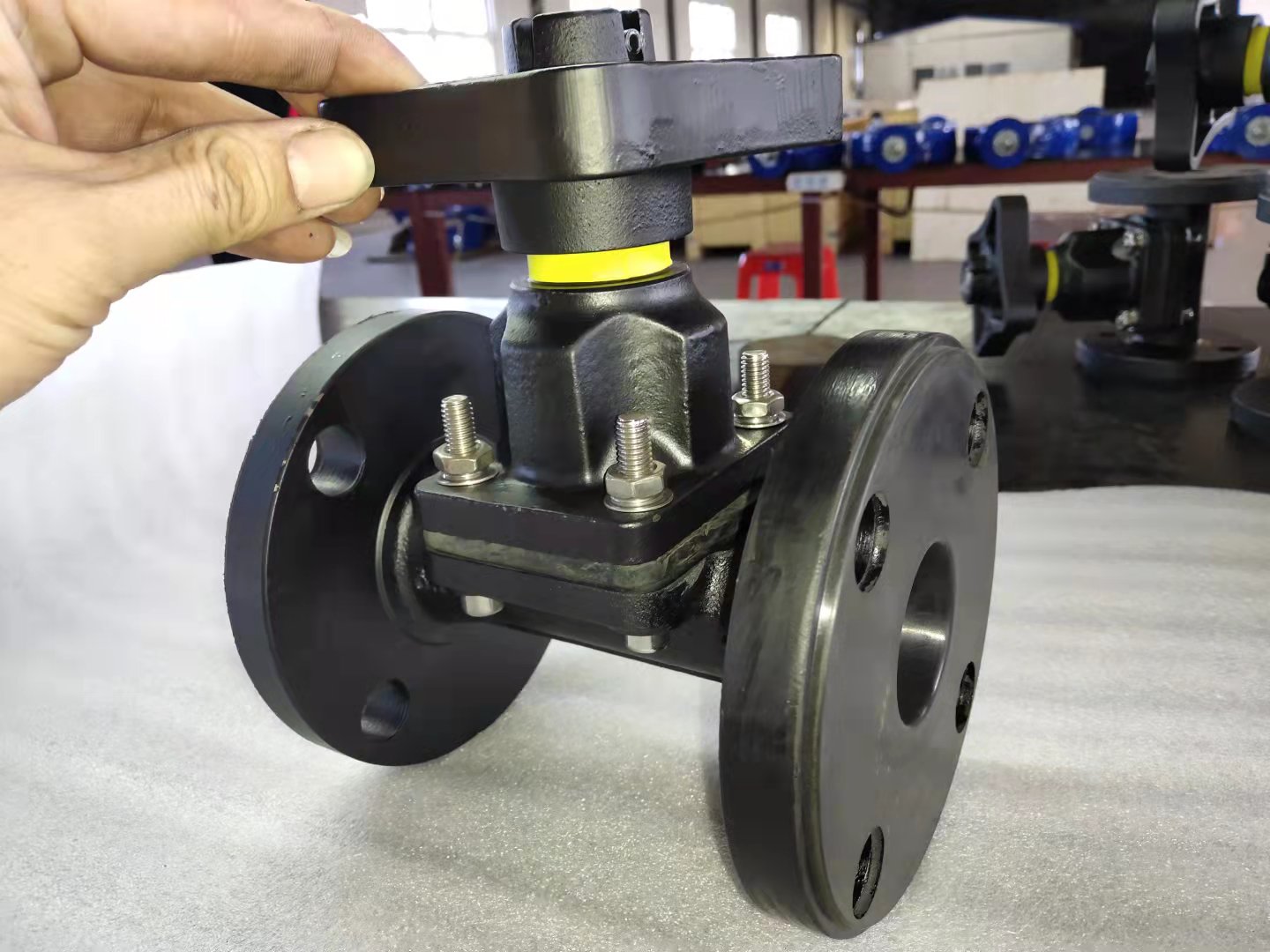 A display of high-quality cast iron valve bodies