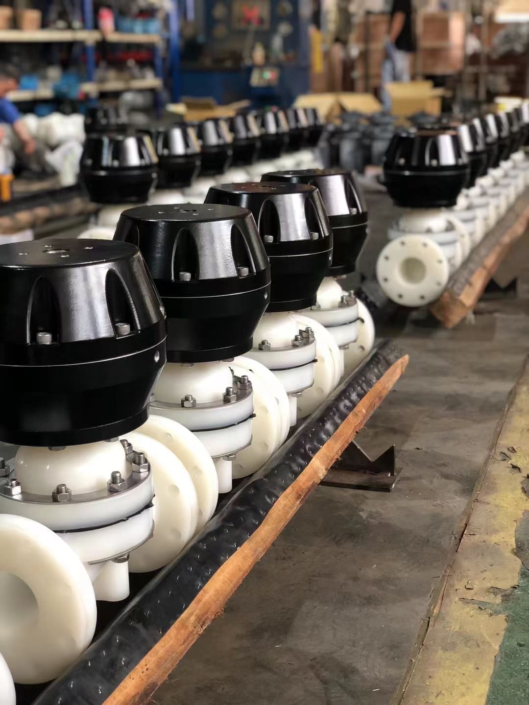 A normally closed pneumatic diaphragm valve diagram