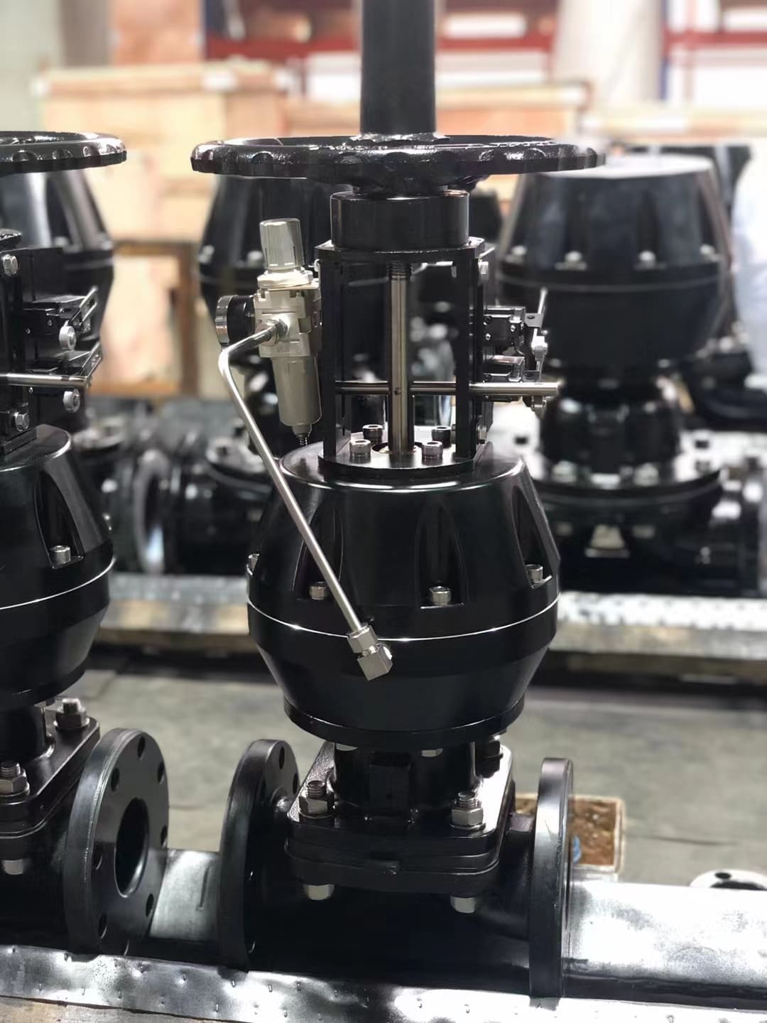 DN250 weir-type diaphragm valve for corrosive systems