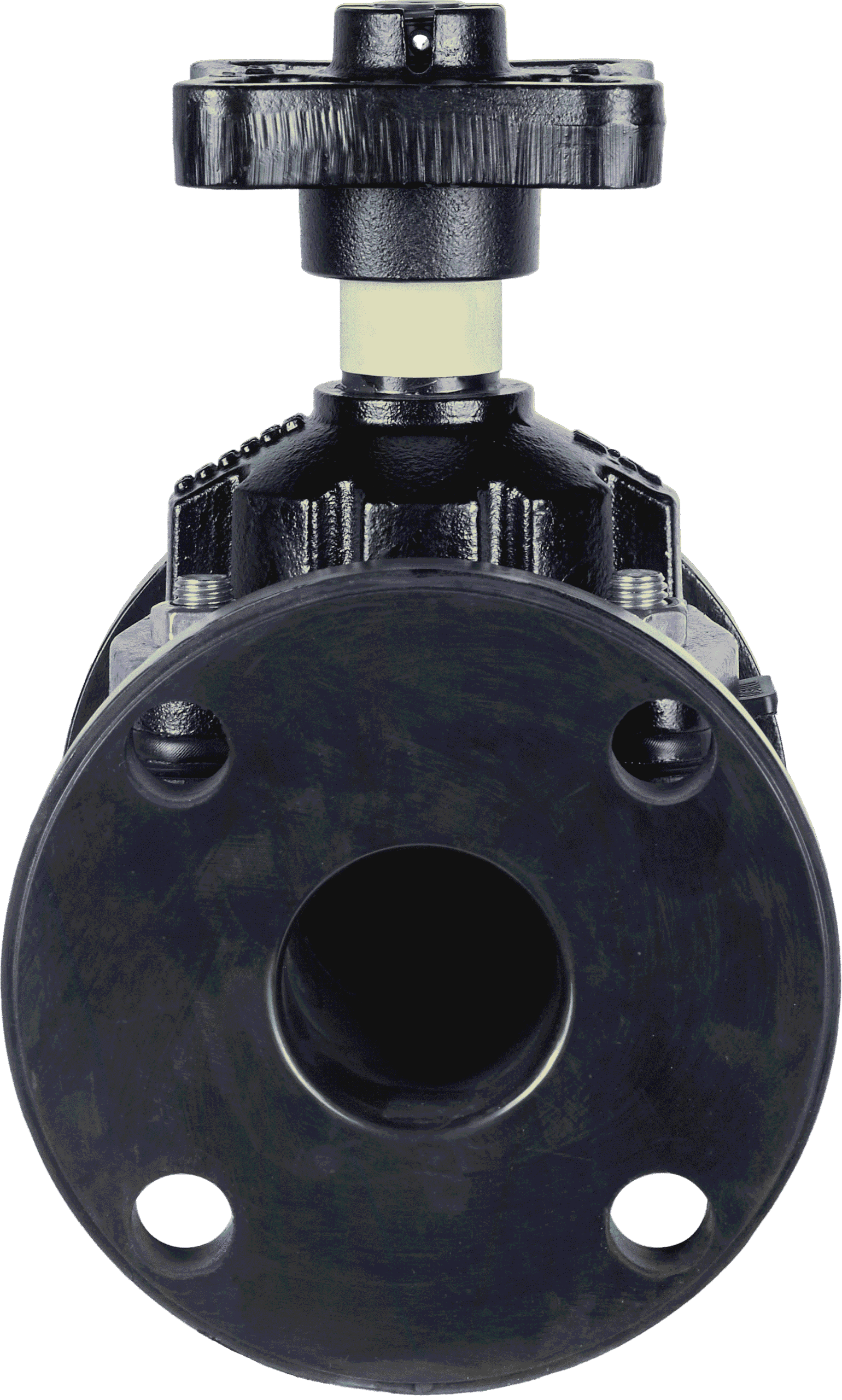 A diagram showing the internal structure of a diaphragm valve