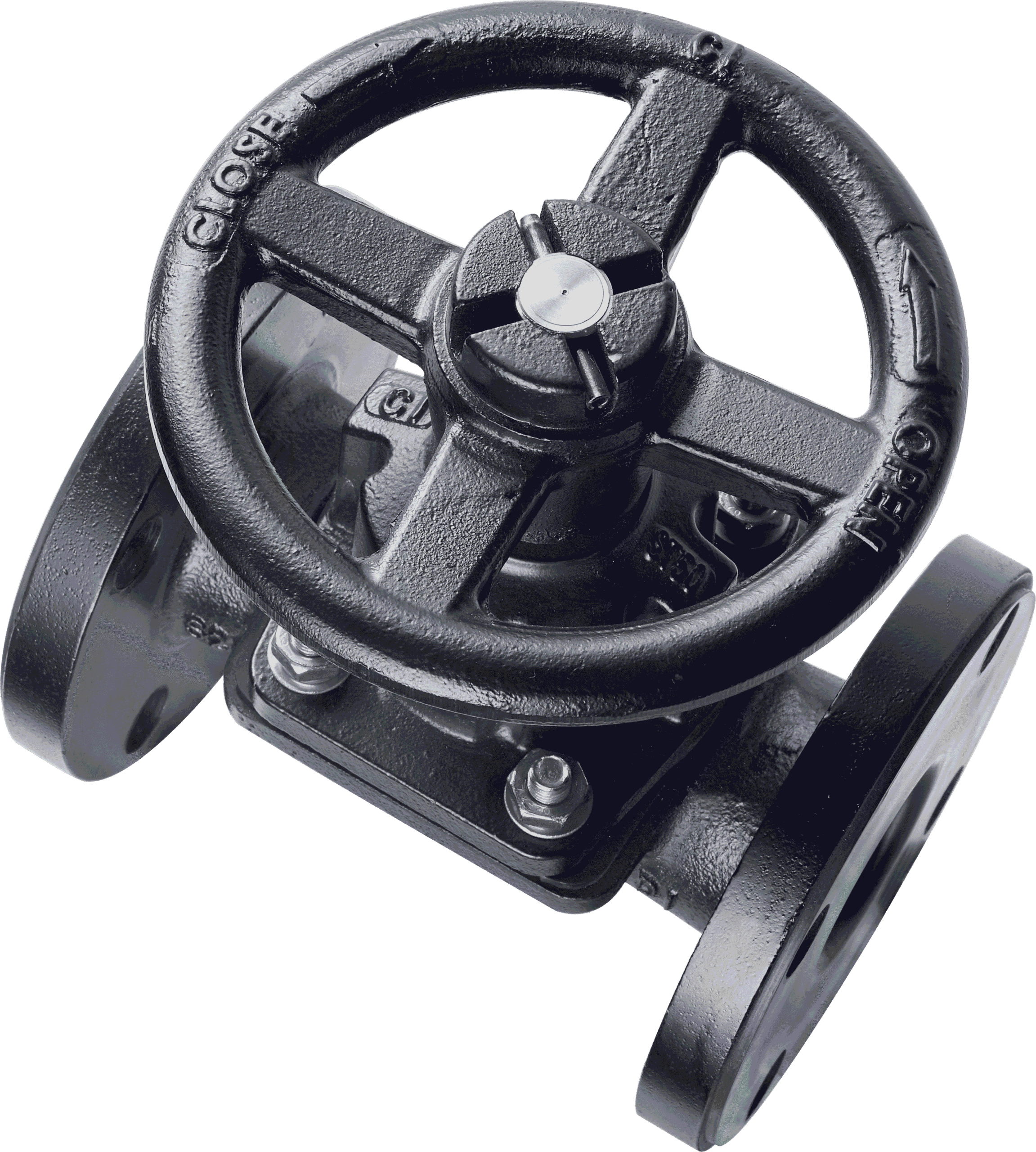 A diagram comparing a butterfly valve and a diaphragm valve mechanism