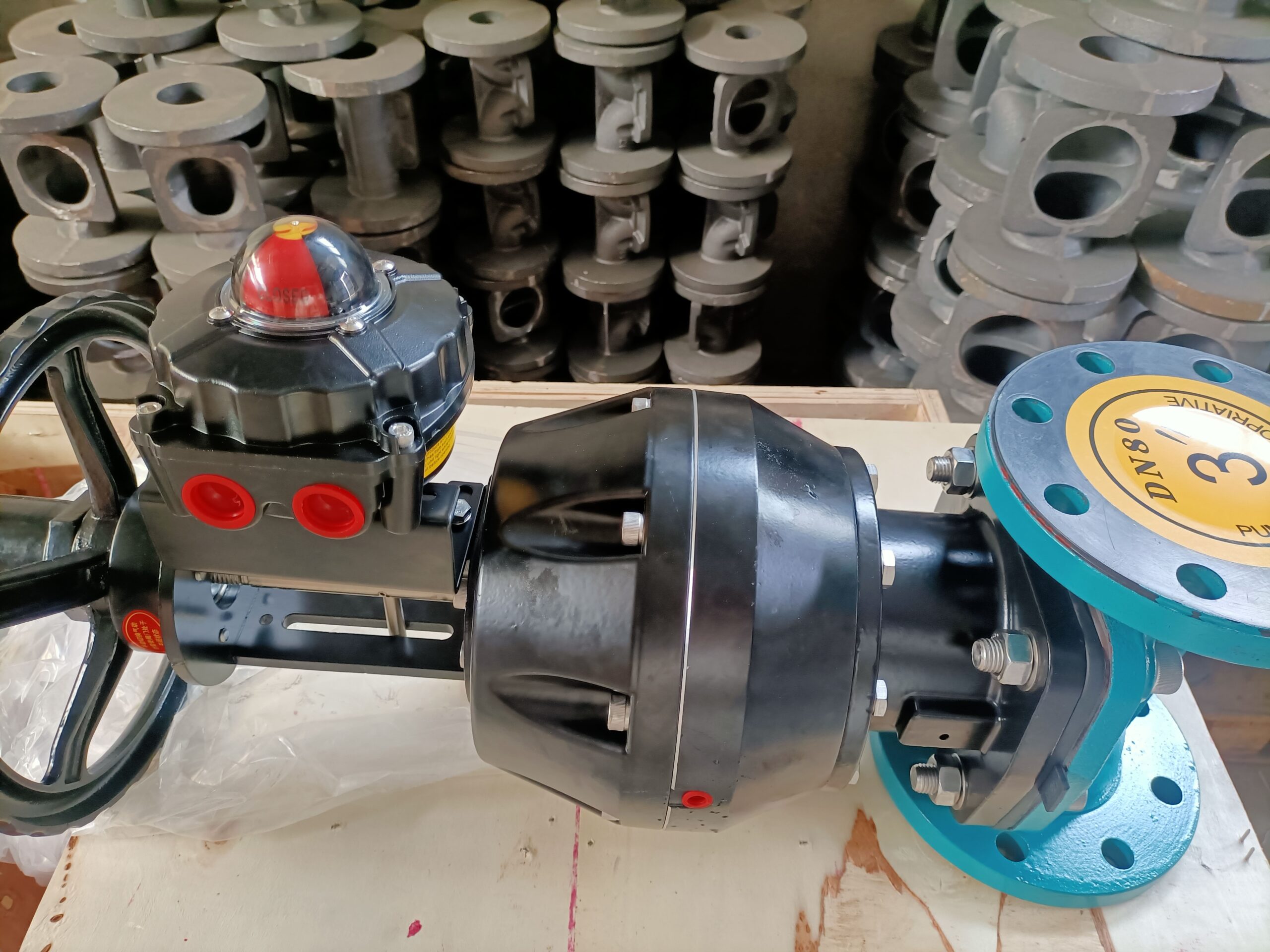 A technician performing maintenance on a diaphragm valve