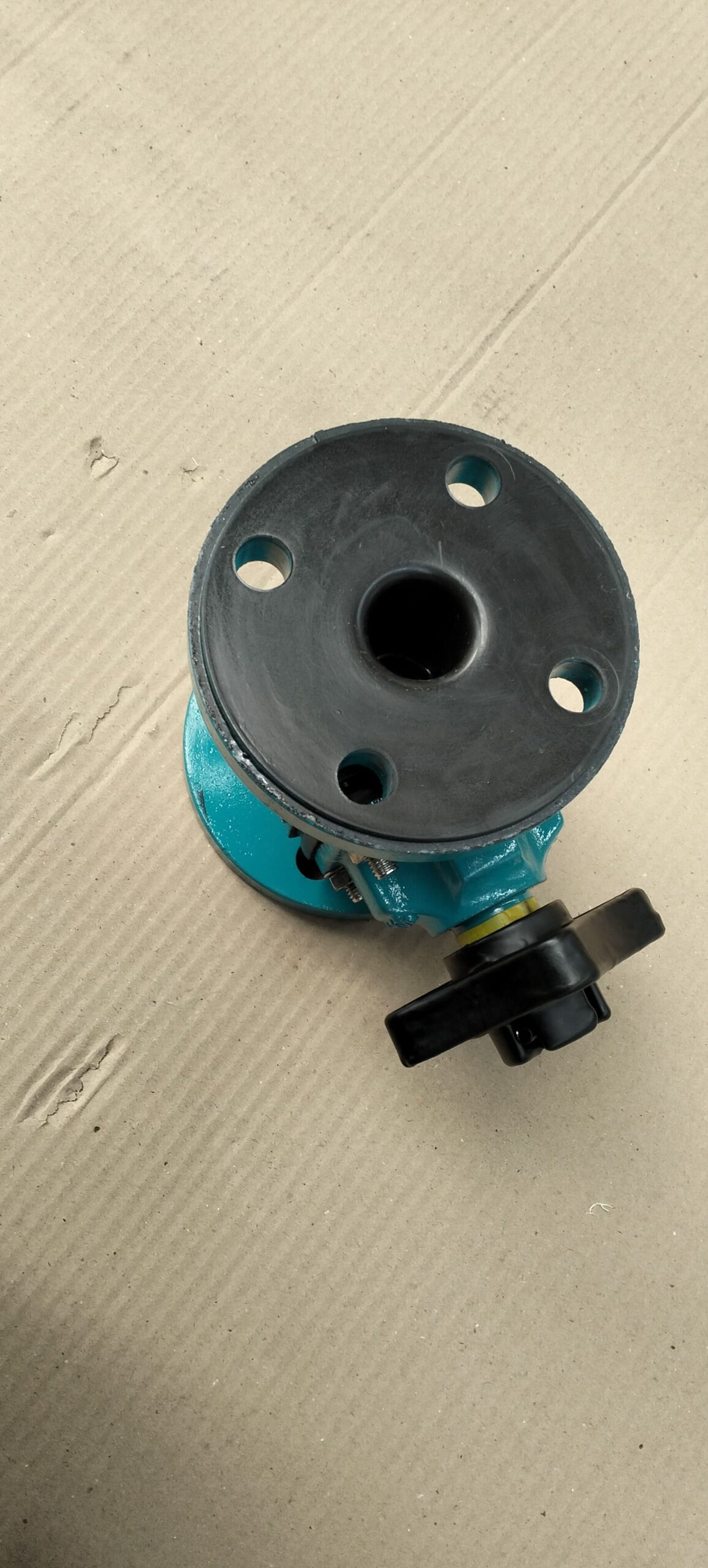 A damaged rubber diaphragm next to a new one.