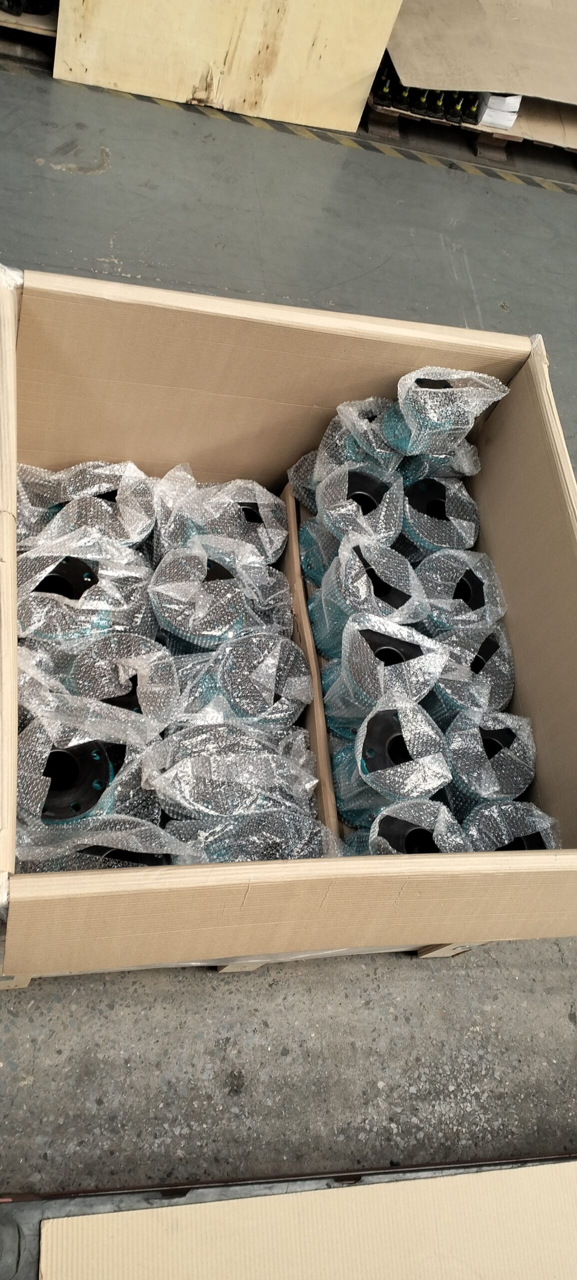 A diaphragm valve installed in a chemical processing plant pipeline