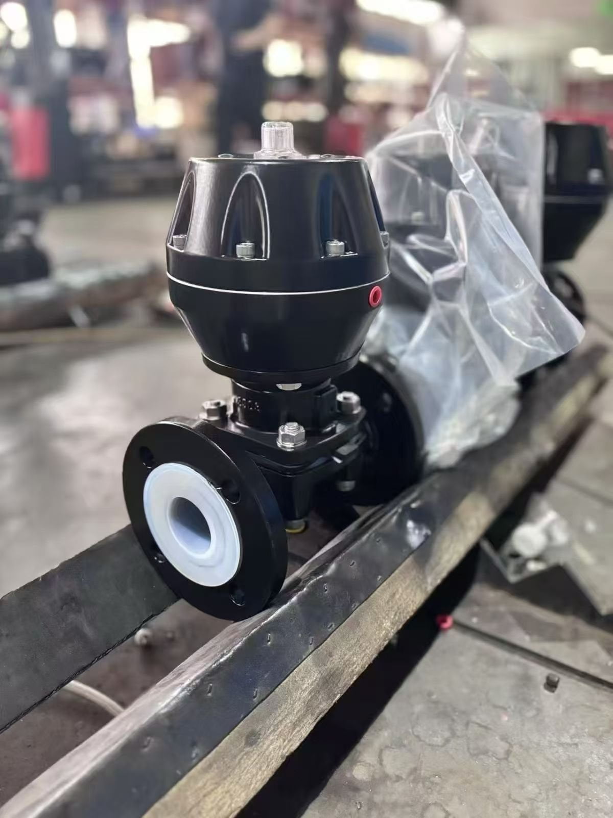 Professional diaphragm valve manufacturing facility with quality control systems and production line