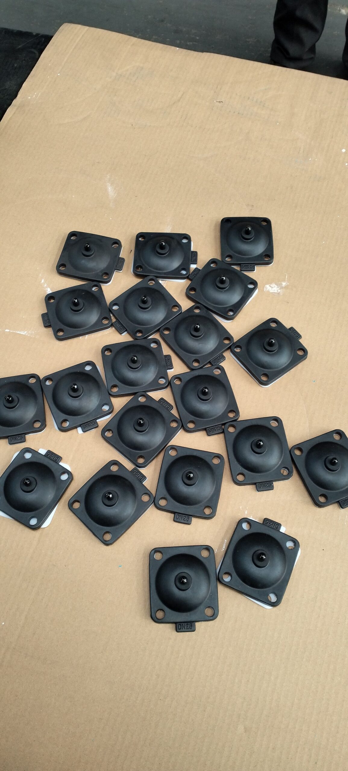 A close-up view of the flexible EPDM diaphragm material.