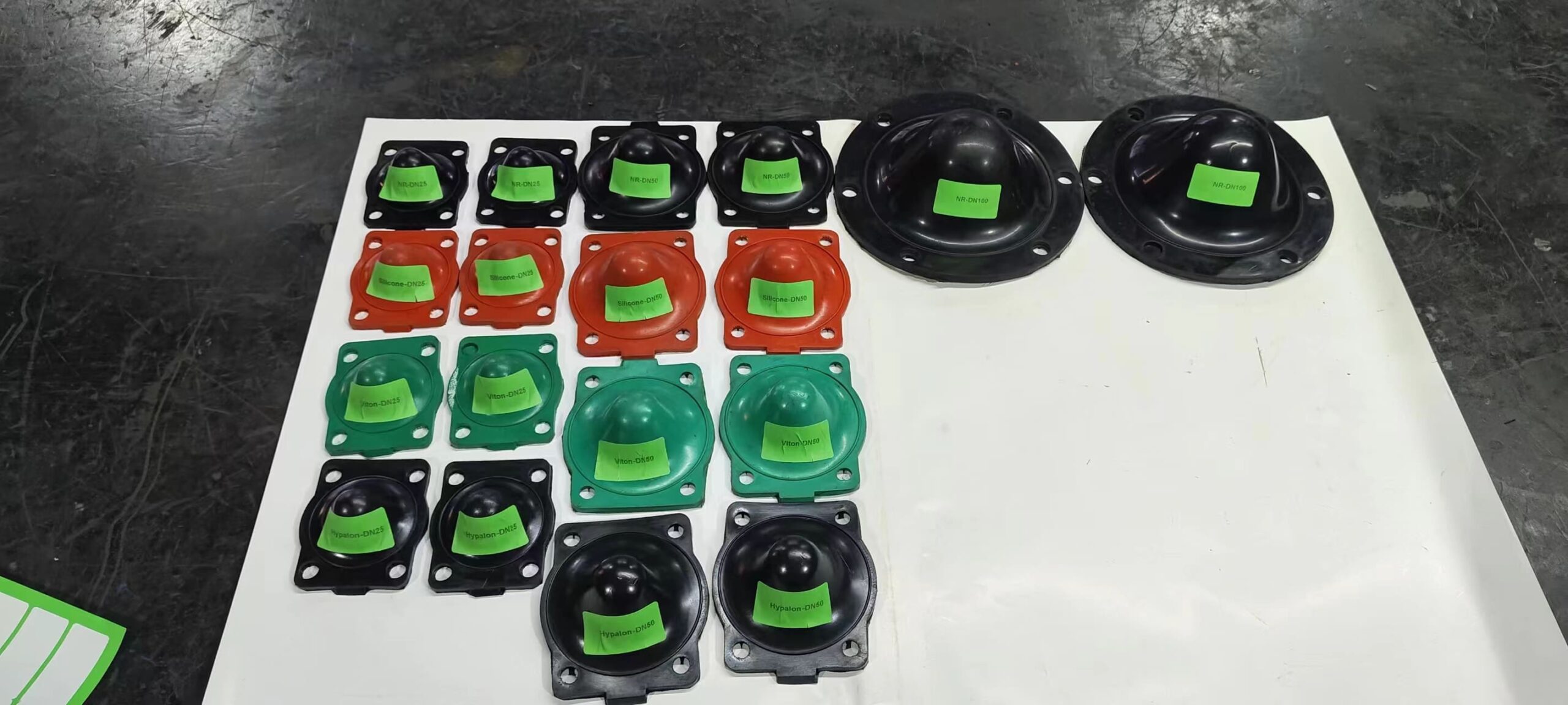 FKM diaphragm for high-temperature applications