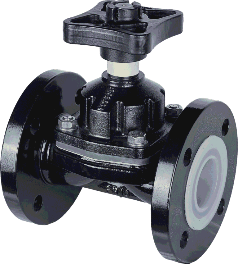 WCB Manual Weir Type Diaphragm Valve PFA Lined