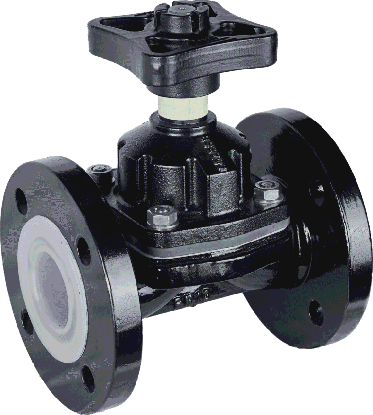WCB Manual Weir Type Diaphragm Valve ETFE Lined