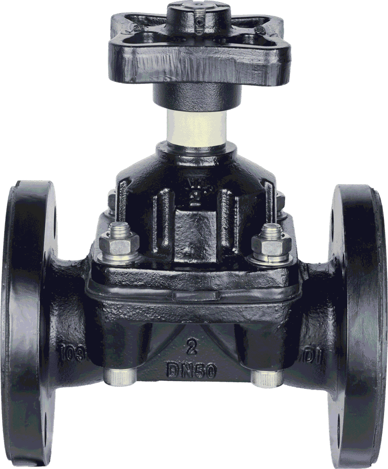 WCB Manual Weir Type Diaphragm Valve Butyl Lined