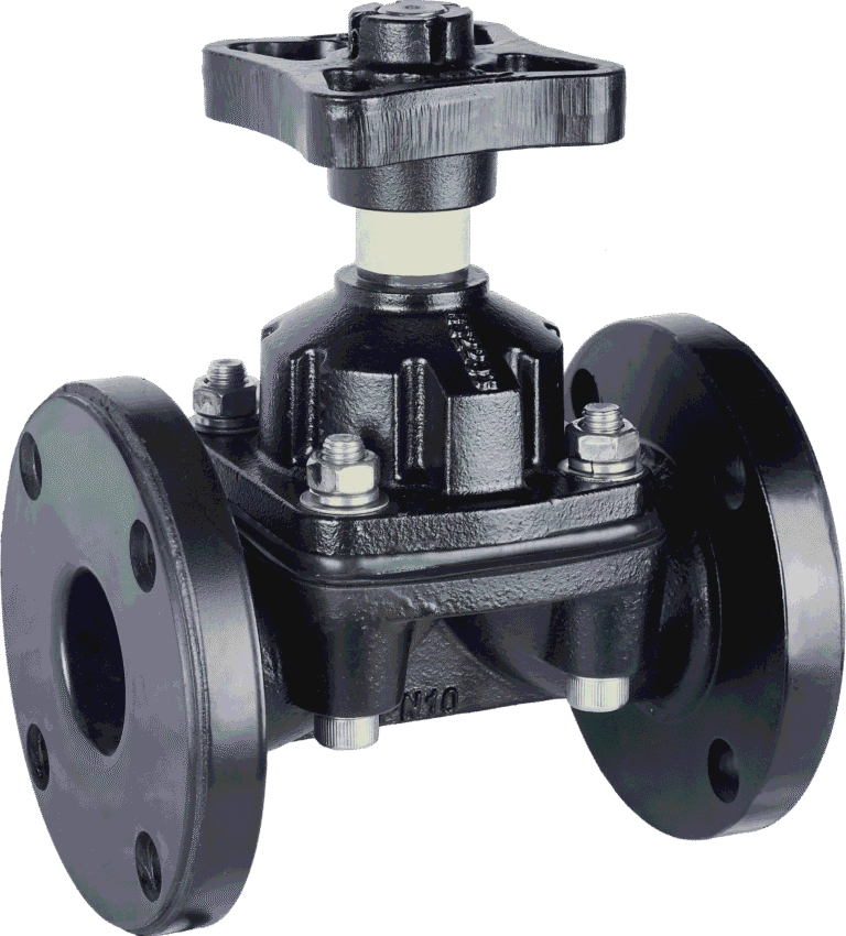 WCB Manual Weir Type Diaphragm Valve Ebonite Lined