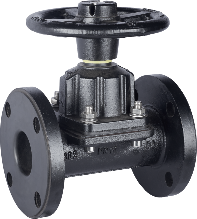 DI/CI Manual Weir Type Diaphragm Valve NBR Lined