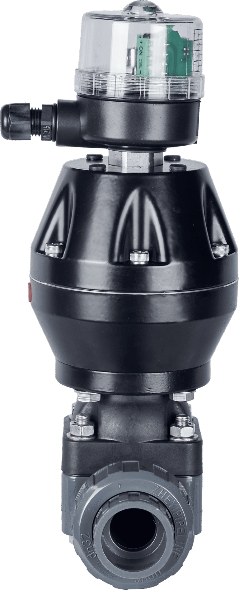 Pneumatic UPVC Diaphragm Valve With Limit Switch Box