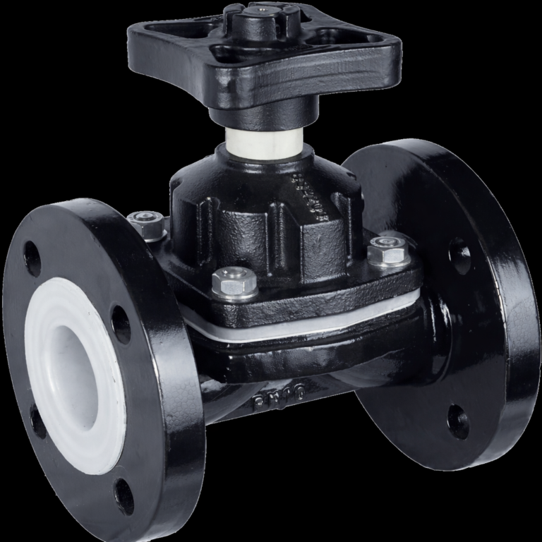 WCB Manual Weir Type Diaphragm Valve PTFE Lined