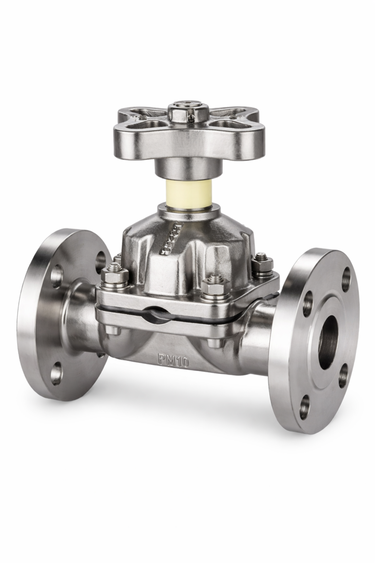 SS Manual Weir Type Diaphragm Valve Unlined